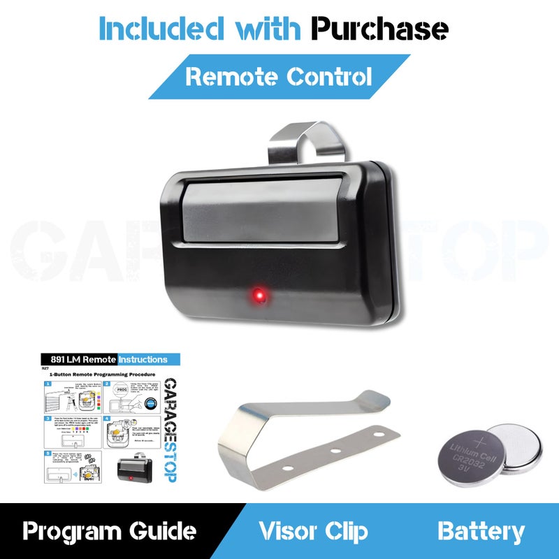GARAGE STOP 891LM for Chamberlain Craftsman Liftmaster Garage Door Opener Remote Replacement, 1993+ Garage Clicker, Universal Garage Door Opener Remote for 5 Learn Button - Image 4